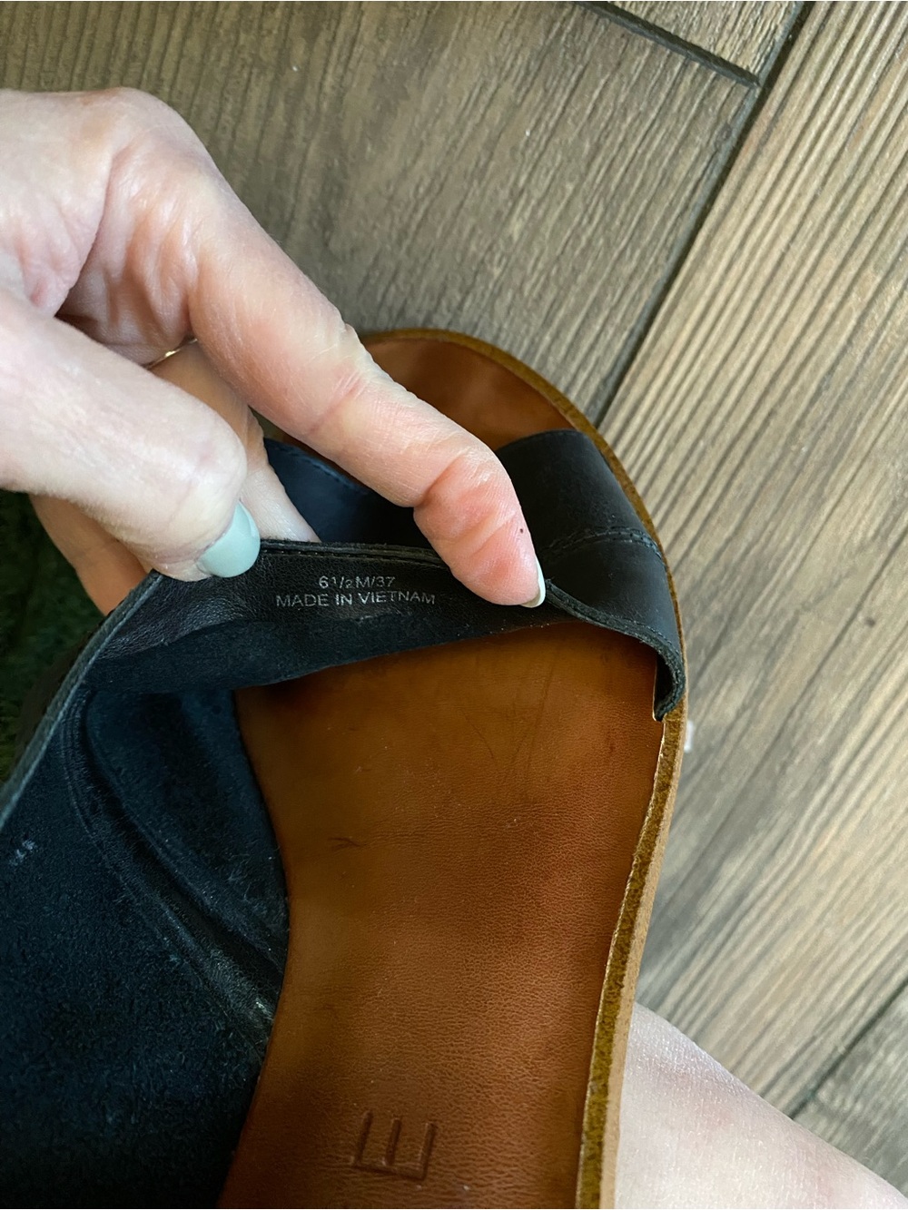 1.STATE Black Asymmetrical Slide Sandals Shoe Hybrid - Picture 4 of 4